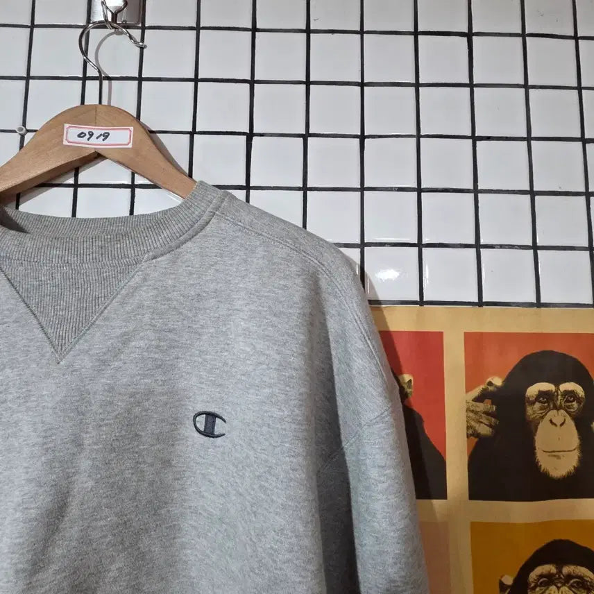 [BUNJANG] Champion Sweatshirt Grey / 챔피온 맨투맨 그레이   0919