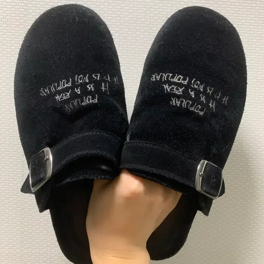 [BUNJANG] Politeru Lettering Mules / [1]폴리테루 레터링 뮬
