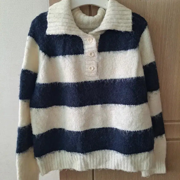[BUNJANG] Striped Knit Sweater / 단가라 니트