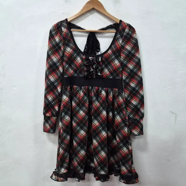 [BUNJANG] Anne Check Pattern Dress / anne 체크 패턴 원피스