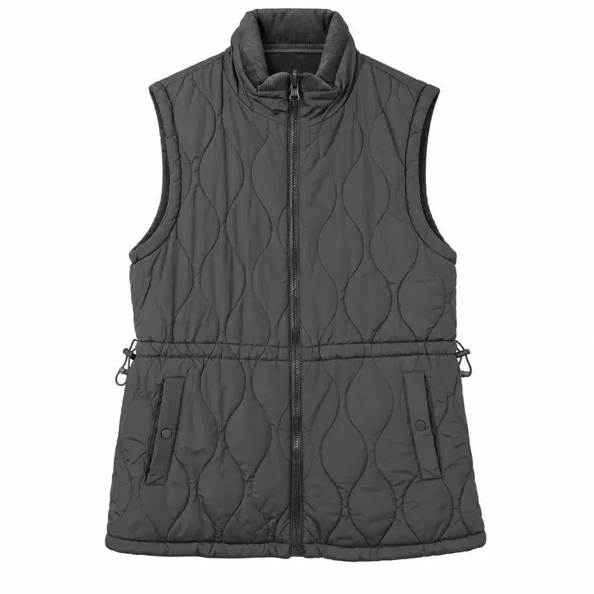 [BUNJANG] Women's Grey Reversible Padded Vest / 여S 그레이 양면 패딩 조끼