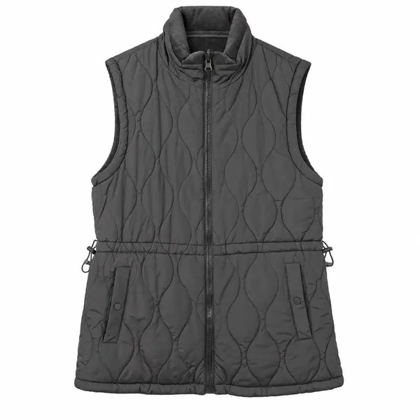 [BUNJANG] Women's Grey Reversible Padded Vest / 여S 그레이 양면 패딩 조끼