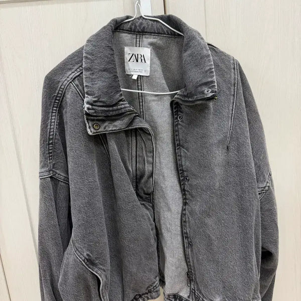 [BUNJANG] Zara Denim Bomber Jacket / 자라 데님 봄버자켓 S