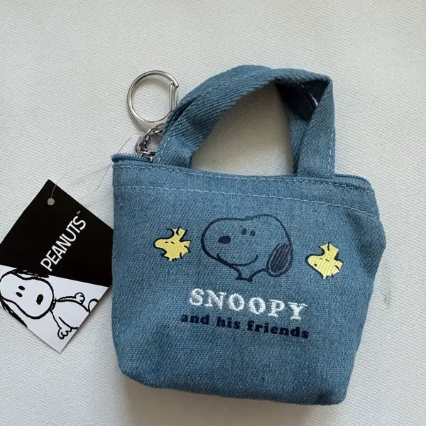 [BUNJANG] Snoopy Coin Pouch Keyring with Car Key Holder / 스누피 가방 키링 동전지갑 차키 파우치 - 미사용새상품