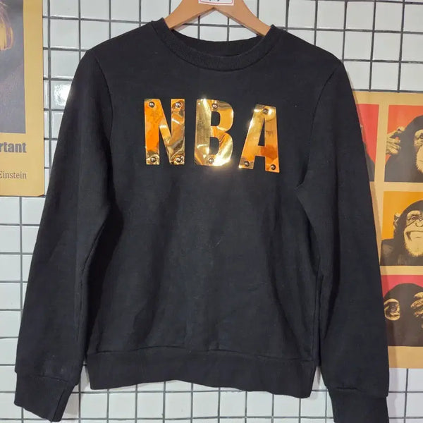 [BUNJANG] NBA Logo Sweatshirt Black / NBA 로고 맨투맨 검정 0919