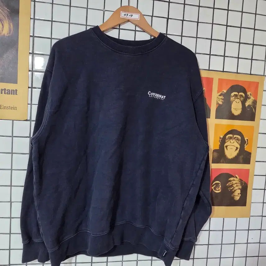 [BUNJANG] Covernat Sweatshirt Navy / 커버낫 맨투맨 네이비 0919