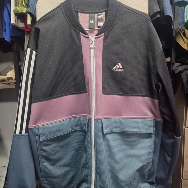 [BUNJANG] Adidas Color Block Zip-Up Jacket / 아디다스 컬러 블록 집업 자켓