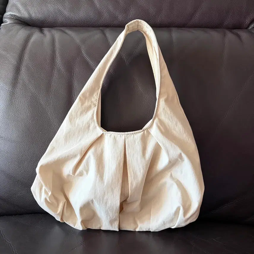 [BUNJANG] ODAI Lustring Handbag Off-White / 오타이 러스트링 핸드백 오프화이트