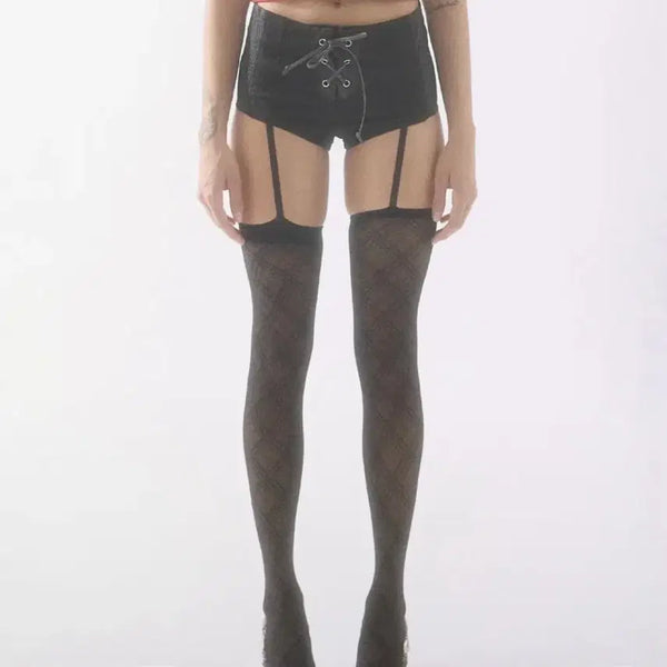 [BUNJANG] Bady Eyelet Micro Shorts Black S / 배디 아일렛 마이크로 쇼츠 블랙 S