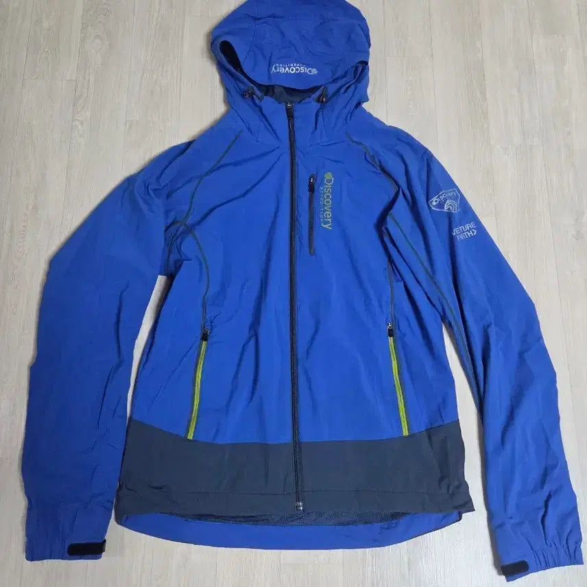 [BUNJANG] Discovery Lightweight Windbreaker Jacket Blue Size 100 / 디스커버리 바람막이 점퍼 블루 100