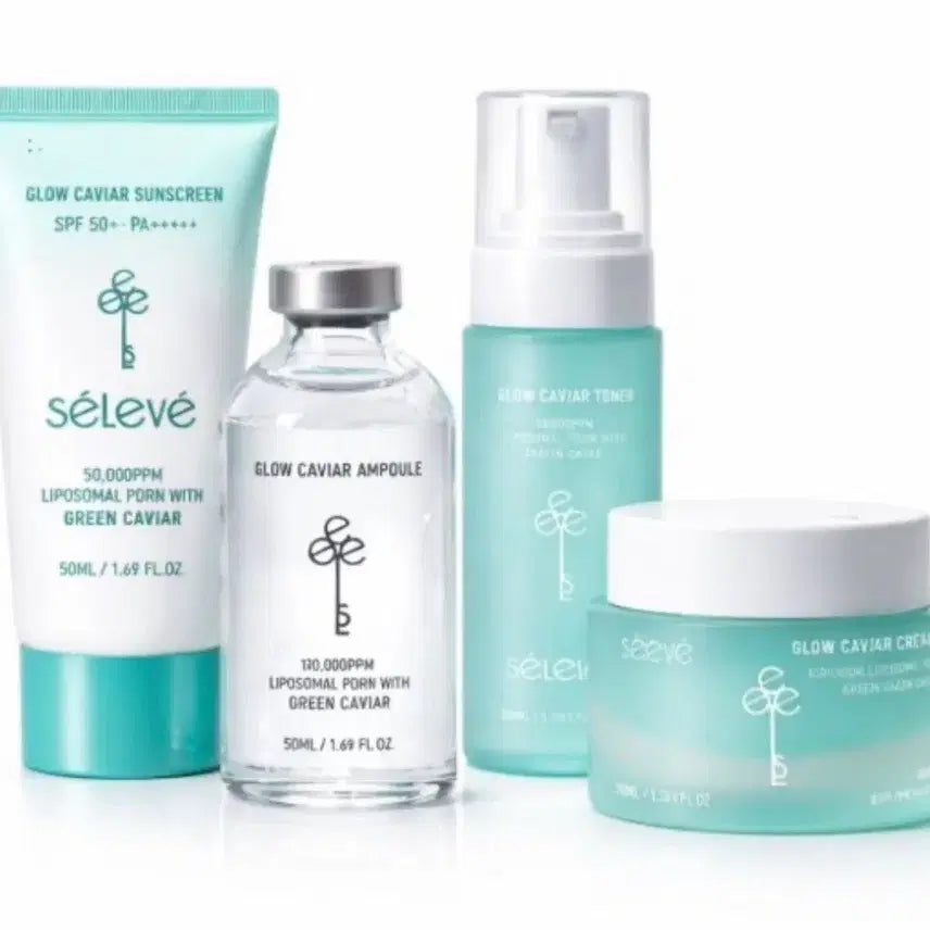 [BUNJANG] Celebeau Glow Caviar Ampoule/Toner/Cream/Sunscreen (Sealed) / 셀레베 글로우 캐비어 앰플/토너/크림/선크림 (미개봉)