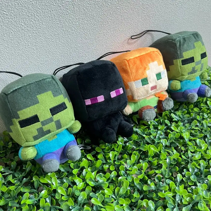 [BUNJANG] Minecraft Enderman, Zombie, Alex Keyring Plush Set / 좀비 알렉스 키링 인형 마인크래프트 마크