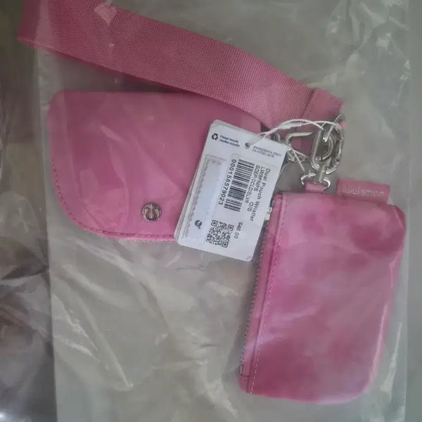 [BUNJANG] Lululemon Dual Pouch Wallet Pink (Unused) / (미사용)룰루레몬 지갑 듀얼파우치 핑크