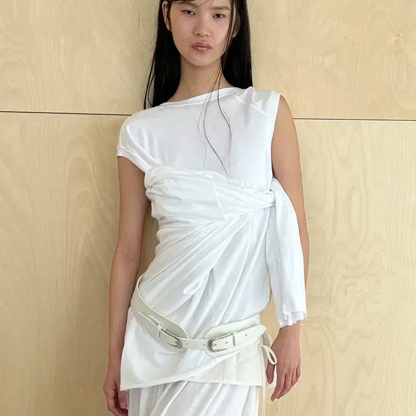 [BUNJANG] Seric Cut Out Top - White / 세릭 컷아웃 탑