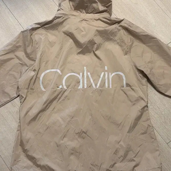 [BUNJANG] Calvin Klein Beige Windbreaker Jacket L / 캘빈클라인 바람막이 자켓 베이지 L