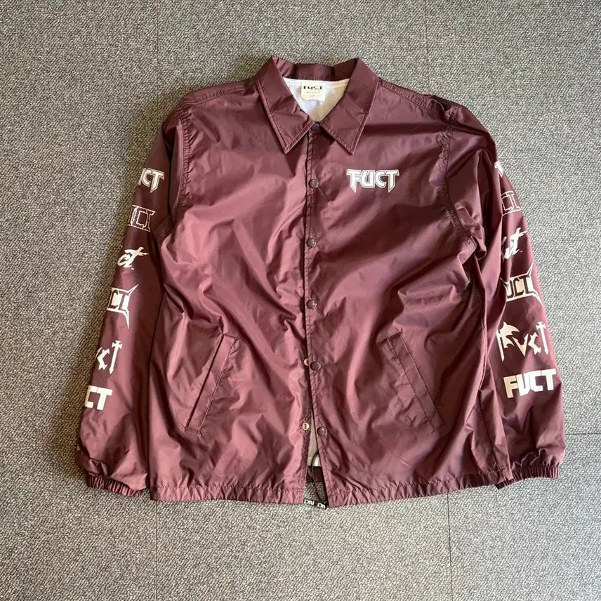 [BUNJANG] Puckt Burgundy Coach Jacket / 퍽트 버건디 코치자켓