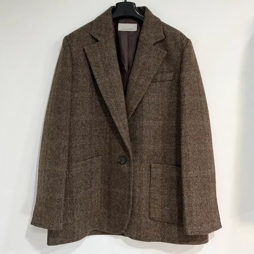 [BUNJANG] VOV Wool Blend Jacket Brown Size 55 / 보브 VOV 울 블랜드 자켓 55 브라운