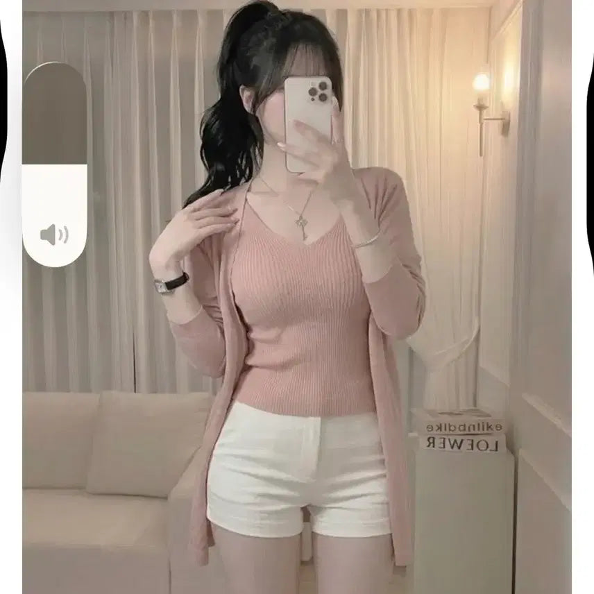 [BUNJANG] Navely Half Cardigan Set / 나블리 하프가디건세트(베 아이 핑크 소라)15000원(36000원대 )