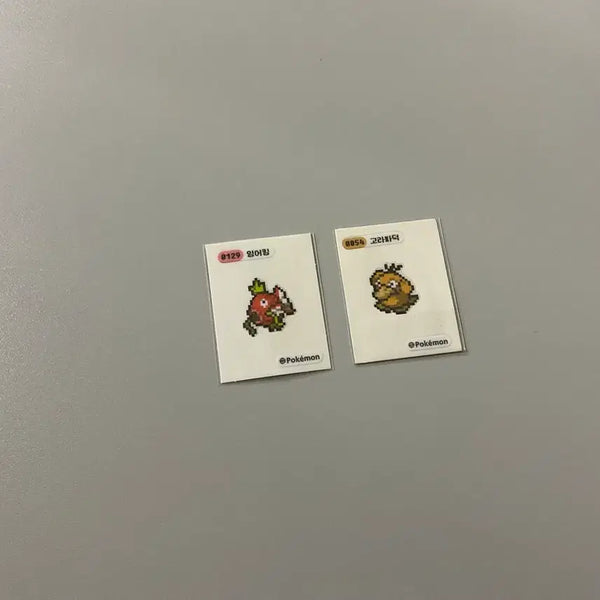 [BUNJANG] Magikarp & Golduck Pixel Stickers / 잉어킹 고라파덕 픽셀 띠부씰