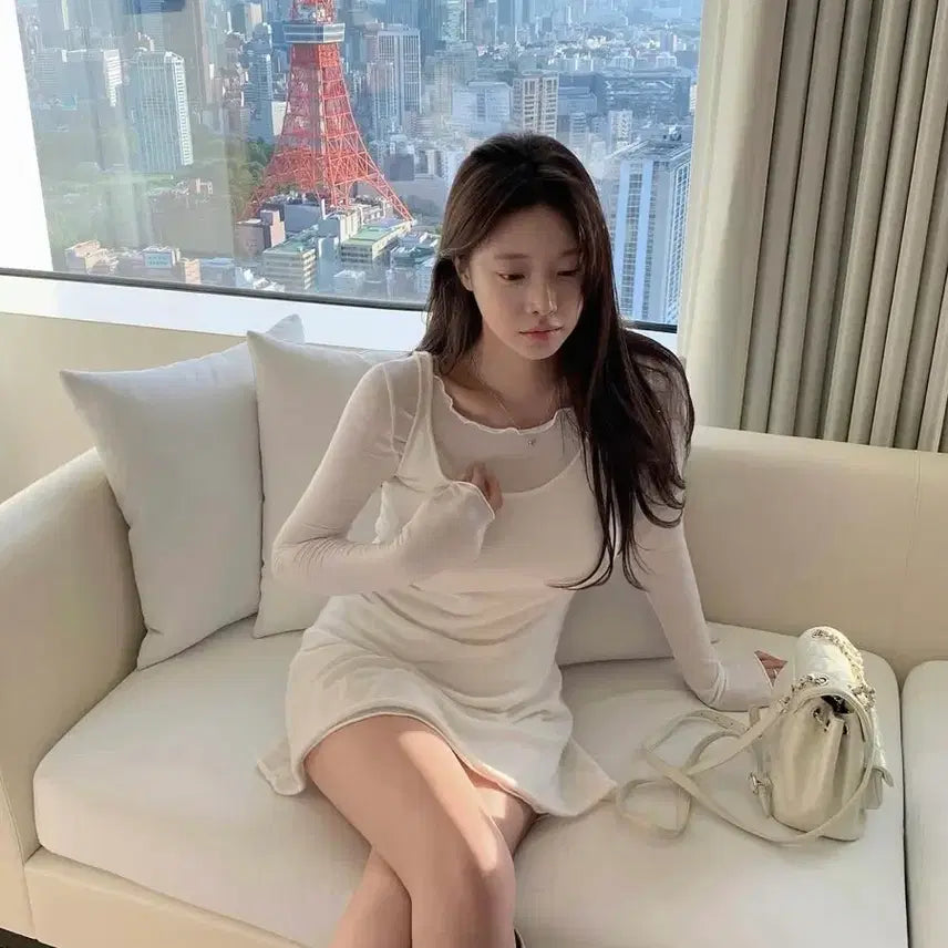 [BUNJANG] Leeds Verbena Layered Dress Set / [새상품/택o/set]샵리즈 leeds 버베나 레이어드 원피스