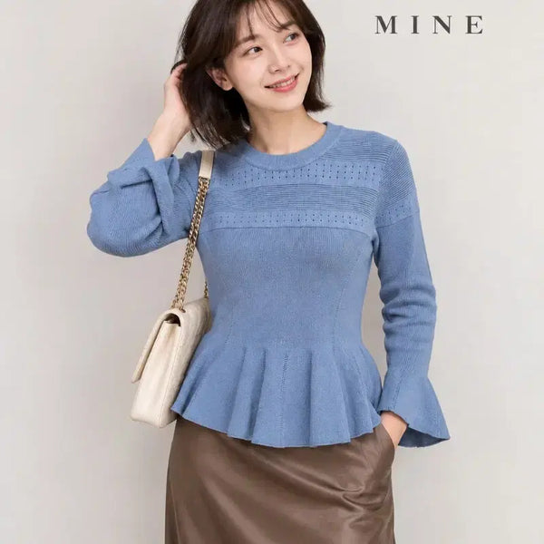 [BUNJANG] Mine Peplum Knit / 마인 펨플럼 니트