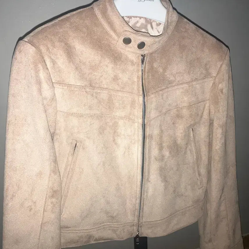 [BUNJANG] Doffsep Suede Rider Jacket Beige / 도프셉 doffsep 스웨이드 라이더 자켓