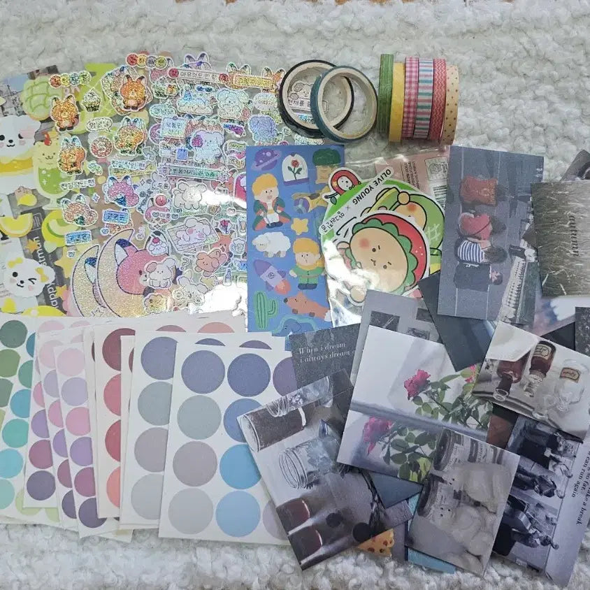[BUNJANG] Diary Decor Set - Stickers & Masking Tape / 다꾸템 처분 (스티커, 마테)