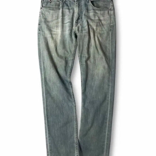 [BUNJANG] Levi's Light Wash Stretch Denim Pants with Split Hem / 리바이스 연청 레드탭 스판 밑단트임 데님 팬츠