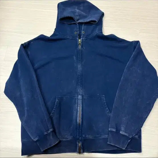 [BUNJANG] LA STATS Hooded Zip-Up Navy / (2) 라스탯츠 후드집업