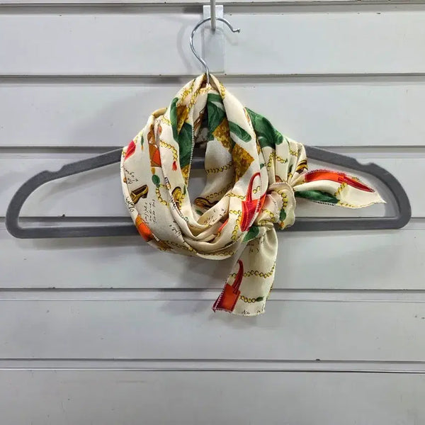 [BUNJANG] Polyester Long Scarf with Pattern / 패션소품무늬  폴리에스테르 롱스카프/보물찾기천사