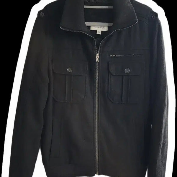 [BUNJANG] Calvin Klein Wool Blended Trucker Jacket / CK 캘빈클라인 울 블렌디드 트러커 자켓 95