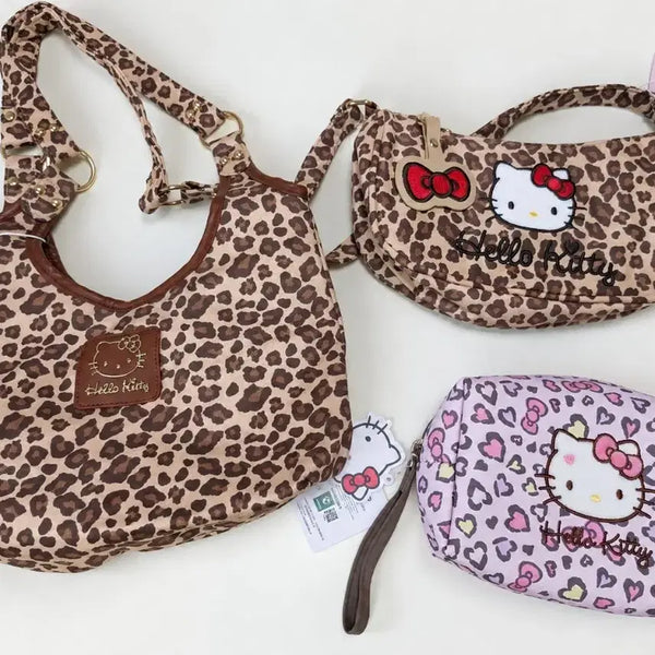 [BUNJANG] Sanrio Hello Kitty Leopard Pattern Pouch & Bags / 헬로키티정품파우치 및 가방
