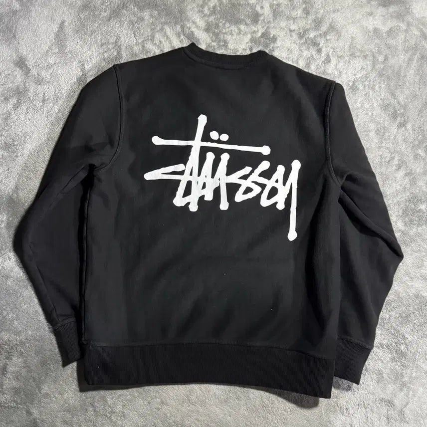 [BUNJANG] Stüssy Basic Logo Black Sweatshirt (L) / [L]스투시 베이직 로고 블랙 맨투맨