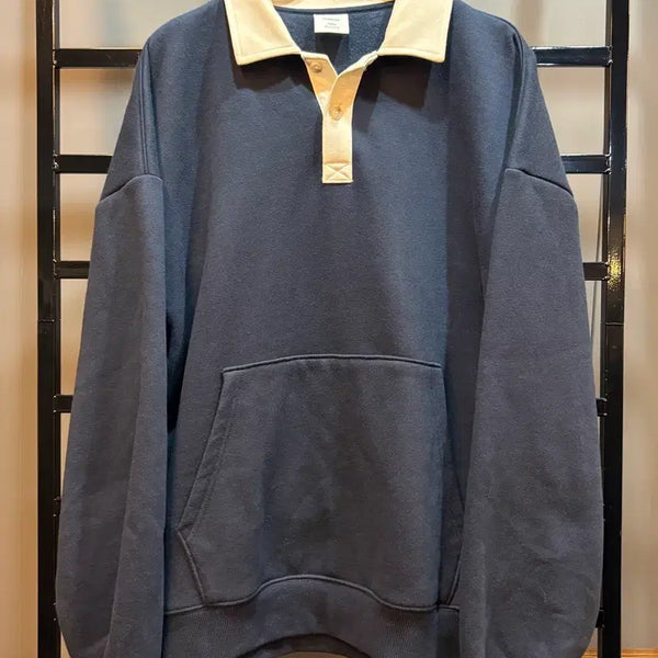 [BUNJANG] PERSTEP Rugby Collar Sweatshirt Navy / [L] 퍼스텝 럭비 카라 스웨트셔츠 / 맨투맨 네이비1.9