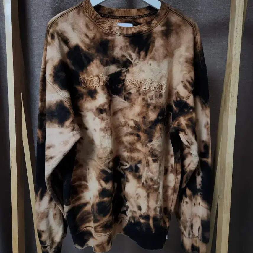 [BUNJANG] thisisneverthat Tie-Dye Sweatshirt Brown / thisisneverthat 타이 다이 맨투맨 브라운