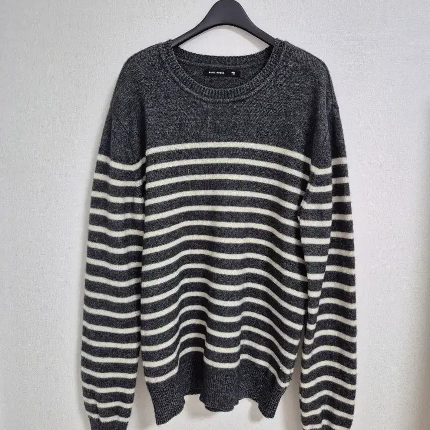 [BUNJANG] BASIC HOUSE Men's Striped Knit Sweater / BASIC HOUSE 스트라이프 니트 남성용