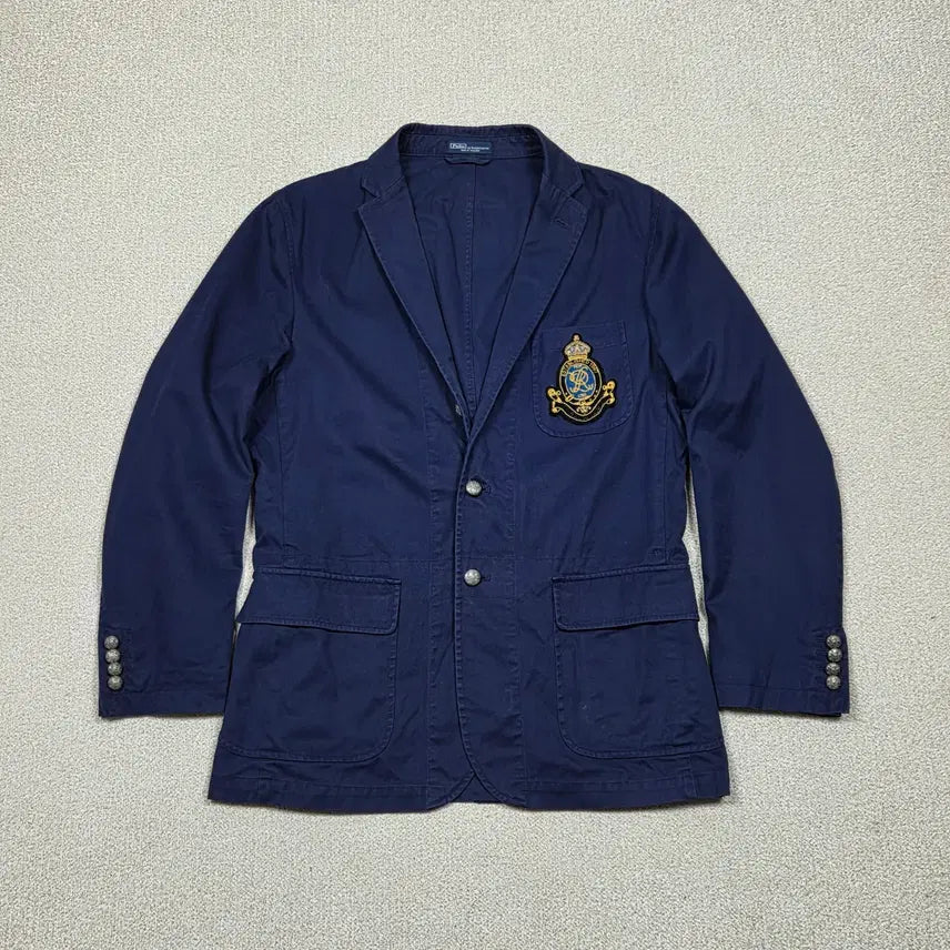 [BUNJANG] Polo Ralph Lauren Crest Patch Gold Button Blazer Jacket / [폴로 랄프로렌] 크레스트 패치 골드 버튼 블레이저 자켓 | A00863