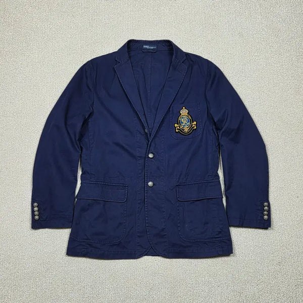 [BUNJANG] Polo Ralph Lauren Crest Patch Gold Button Blazer Jacket / [폴로 랄프로렌] 크레스트 패치 골드 버튼 블레이저 자켓 | A00863