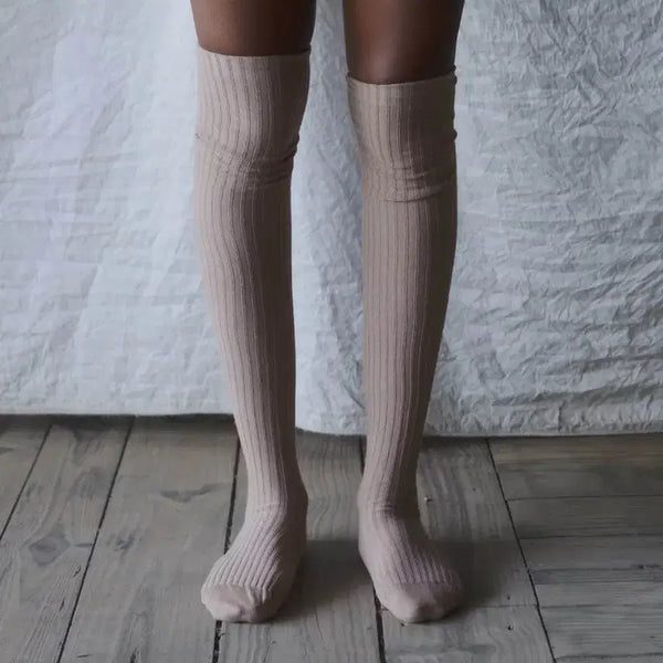 [BUNJANG] Baserange 26ss Over Knee Socks Polia Brown / (새상품)[230-250] 베이스레인지 26ss 오버 니삭스/폴리아 브라운