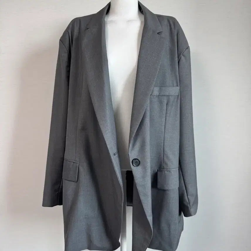 [BUNJANG] Unisex Oversized Daddy Jacket - Grey / 새상품) 오버핏 대디 자켓