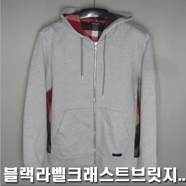 [BUNJANG] BLACK LABEL CRESTBRIDGE Men's 100 Check Pattern Cotton Hooded Zip-Up Jacket Jumper / 블랙라벨크레스트브릿지/남성100/체크패턴면후드집업자켓점퍼/6120/달순구제162