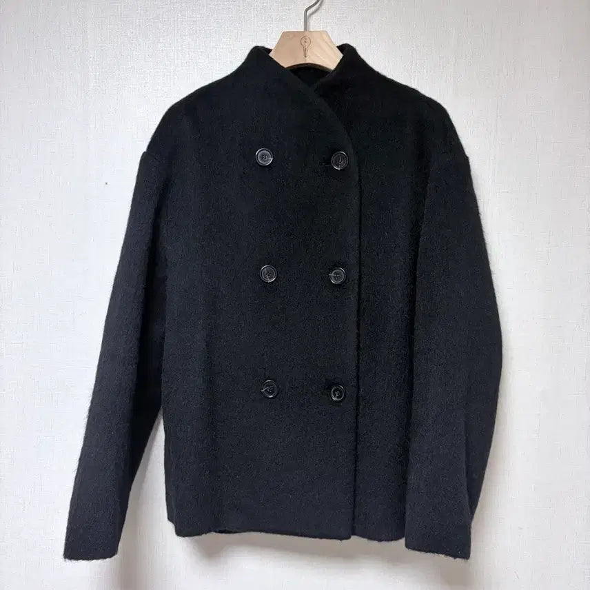 [BUNJANG] ARKET Brushed Wool Shawl Collar Double Jacket Black / [EUR 32] 아르켓 ARKET 브러쉬드 울 숄칼라 더블 자켓 블랙