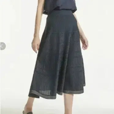 [BUNJANG] Lanvin Collection Flare Knit Skirt / 랑방컬렉션 플레어 니트 스커트 프리사이즈 정품