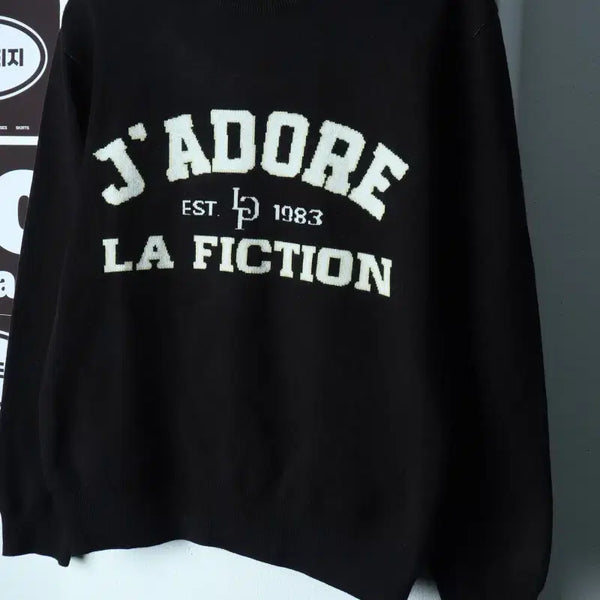 [BUNJANG] Latizen Knit Big Logo Black Old School / (F) 라티젠 니트 빅로고 블랙 올드스쿨-H39743