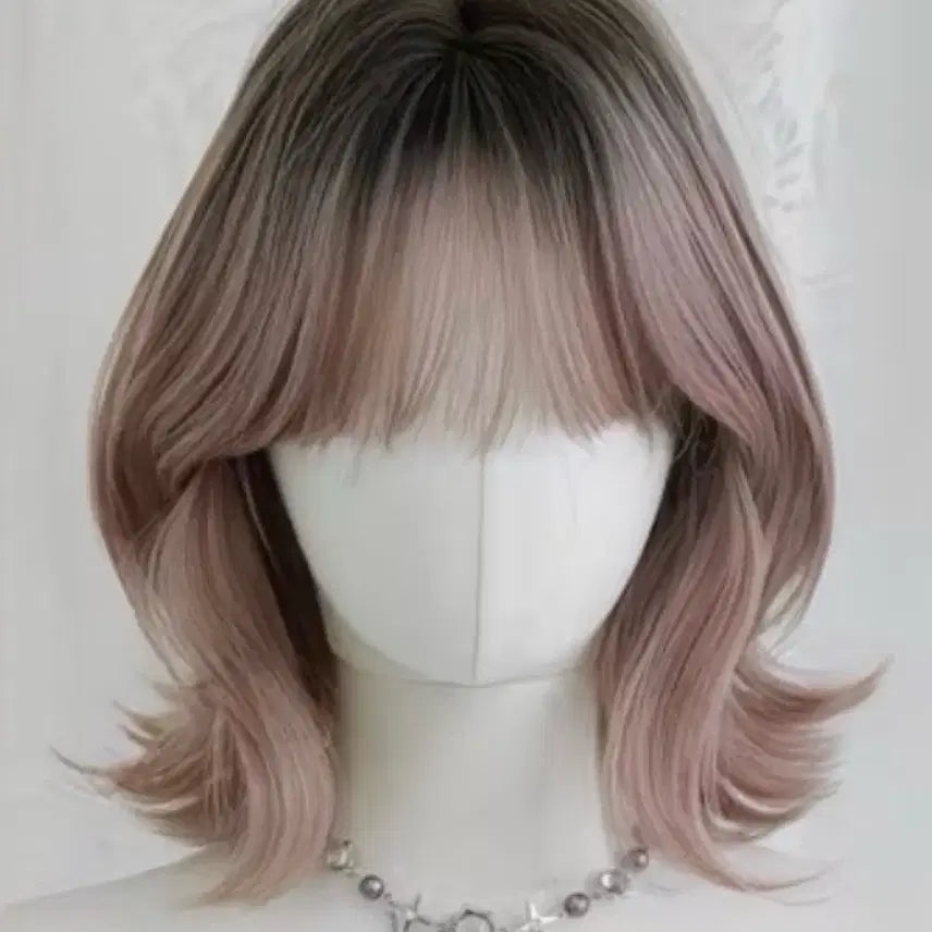 [BUNJANG] Pink Ombre Short Bob Wig New / 핑크 옴브레 단발머리 가발 새상품