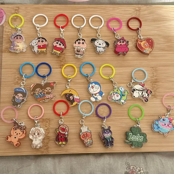 [BUNJANG] Crayon Shin-chan Doraemon Acrylic Charm / 짱구 도라에몽 등 아크릴 비즈 메지루시