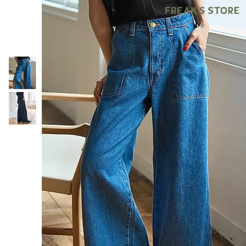[BUNJANG] Something Special Order Painter Relaxed Fit Denim Pants / 썸씽 별주 페인터 배기 데님 팬츠