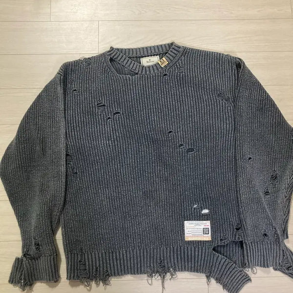 [BUNJANG] Mihara Yasuhiro Distressed Knit Size 46 / 미하라 야스히로 데미지 니트 46 팝니다