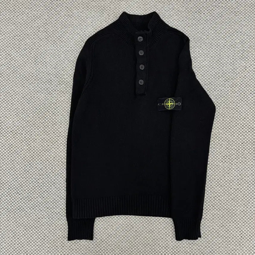 [BUNJANG] Stone Island Half-Zip Knit - Size M / [M]스톤아일랜드 반집업 니트