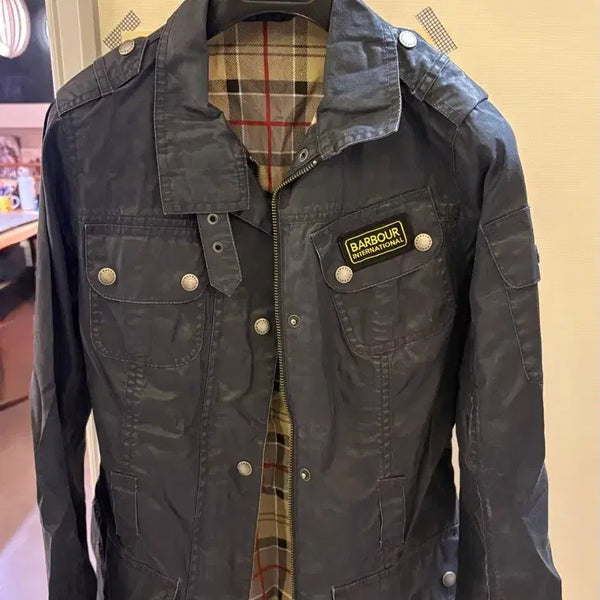 [BUNJANG] Barbour International Jacket Navy Tartan Check / 바버 인터네셔널 자켓 네이비 타탄체크